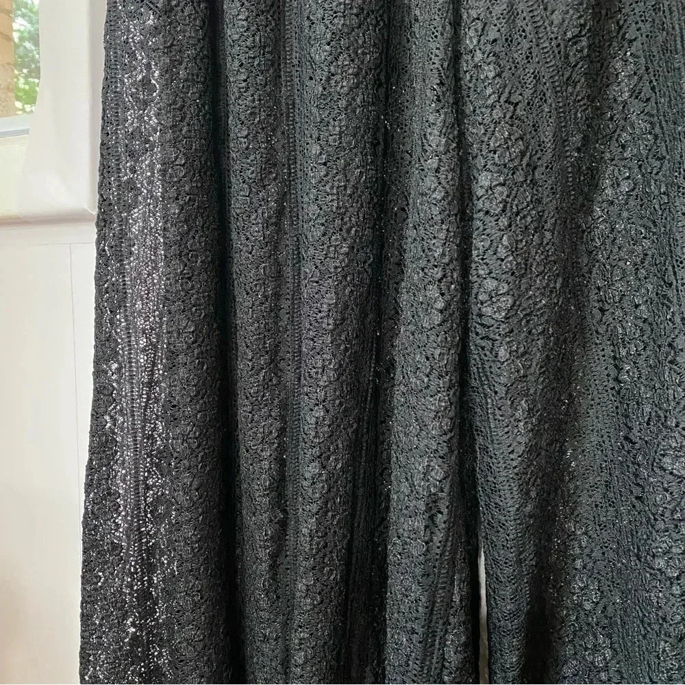 NWT Free People Muche Muchette Valentino Lace Wide-Leg Jumpsuit Black - Picture 10 of 15